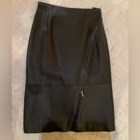 Hugo Boss Black Leather Skirt
